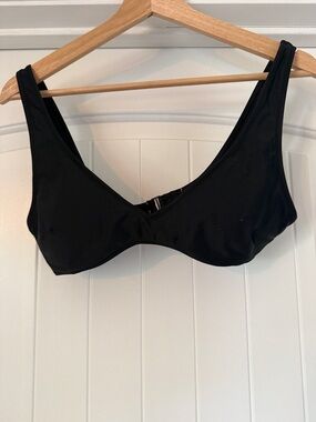 aerie Black Scoop Bralette with Underband Support Padded